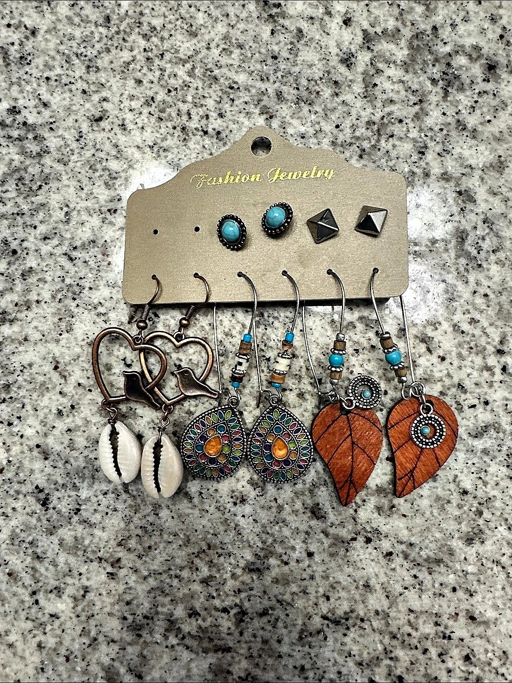 Assorted Fashion Jewelry Earrings Turquoise & Brown NWT